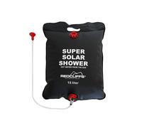 Ducha Portátil de Camping 15 Litros con Cabezal, Manguera y Calefacción Solar en Aire Libre. Bolsa Ducha Impermeable de Camper con Agua Caliente para Exterior, Jardín y Acampada.