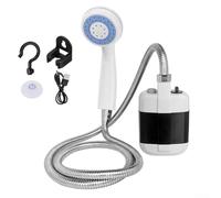 Ducha portátil de camping recargable por USB, kit de bomba eléctrica al aire libre mascota perro baño lavado coche viaje senderismo esencial