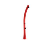 MPC Ducha Solar Roja en Polietileno HD altura 226 cm diámetro del cabezal 10 cm tanque de 25 litros accesorios de bronce ideal para jardín y piscina DOCCIA SOLARE RIO Red Xl