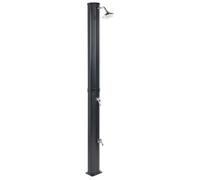 Ducha Solar Independiente De Exterior Pvc Con Energía Solar Negro Topocalma
