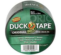 Duck Tape Original White - Cinta adhesiva para reparación de tela impermeable y conductos, negro, Duck Tape Original Black