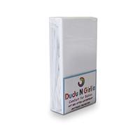 Dudu N Girlie Protector de colchón impermeable para cuna de viaje, protector de colchón de cama infantil, sábana bajera de algodón para cuna de viaje, color blanco, 65 x 95 x 10 cm