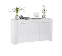 duehome | Aparador, Buffet Moderno, Armario Auxiliar Comedor, Modelo Dara, Color Blanco Artik, Medidas: 144 cm (Largo) x 42 cm (Fondo) x 80 cm (Alto)