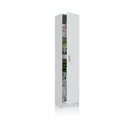 duehome | Armario Multiusos, 1 Puerta, Columna, Modelo Multi Useful, Acabado en Color Blanco Artik, Medidas: 37 cm (Ancho) x 182 cm (Alto) x 37 cm (Fondo)