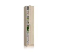 duehome | Armario Multiusos, 1 Puerta, Columna, Modelo Multi Useful, Acabado en Color Roble Canadian, Medidas: 37 cm (Ancho) x 182 cm (Alto) x 37 cm (Fondo)