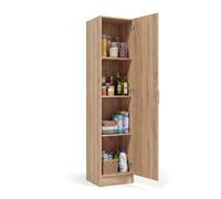 duehome | Armario Multiusos, 1 Puerta, Columna, Modelo Multi Useful, Acabado en Color Roble Canadian, Medidas: 37 cm (Ancho) x 182 cm (Alto) x 37 cm (Fondo)