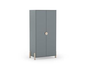 duehome | Armario Ropero 2 Puertas, Armario Dormitorio Juvenil, Modelo Misty Dawn, Acabado en Verde Salvia y Oak Soft, Medidas: 92,8 cm (Largo) x 180 cm (Alto) x 45 cm (Fondo)