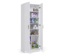 duehome | Armario Zapatero Multiusos, Armario Auxiliar, Modelo Multi Useful, Acabado en Color Blanco Artik, Medidas: 60 cm (Ancho) x 180 cm (Alto) x 37 cm (Fondo)