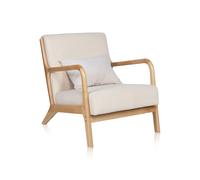 duehome - Butaca con estilo nórdico Elka Beige - natural wood
