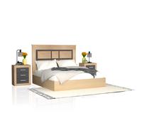 duehome - Cabecero con mesitas Kira Cambria - graphite