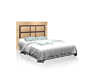 duehome | Cabezal para Cama de Matrimonio, cabecero Modelo Kira, Color Cambria y Grafito, Medidas: 160 cm (Ancho) x 119,3 cm (Alto) x 3,8 cm (Fondo)