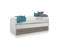 Habitdesign -Cama doble juvenil Axim White alpes - basalt