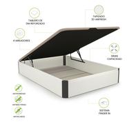 duehome - Canapé básico 90-150 cm Luxury 3D White - graphite 135x190