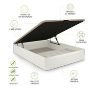 duehome - Canapé con zapatero 90-150 cm Luxury Plus 3D White 135x190