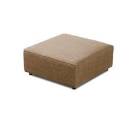 duehome | Cubiq, Puff Modular, Módulo 1 Plaza, Asiento de Descanso, Acabado en Tejido Color Beige, Medidas: 90 cm (Largo) x 42 cm (Alto) x 90 cm (Fondo)