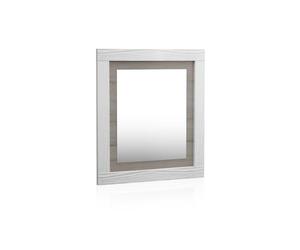 duehome | Espejo Cuadrado, Espejo de Pared, Modelo Kira, Acabado en Color Andersen Pino y Gris, Medidas: 75 cm (Ancho) x 90 cm (Alto) x 3,5 cm (Fondo)