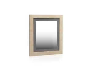 duehome | Espejo Cuadrado, Espejo de Pared, Modelo Kira, Acabado en Color Cambria y Grafito, Medidas: 75 cm (Ancho) x 90 cm (Alto) x 3,5 cm (Fondo)