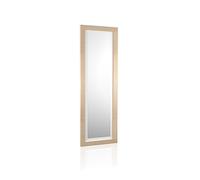 duehome | Espejo Mural Rectangular, Espejo de Pared, Modelo Kira, Acabado en Color Cambria y Blanco, Medidas: 60 cm (Ancho) x 180 cm (Alto) x 3,5 cm (Fondo)