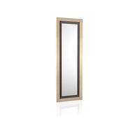 duehome | Espejo Mural Rectangular, Espejo de Pared, Modelo Kira, Acabado en Color Cambria y Grafito, Medidas: 60 cm (Ancho) x 180 cm (Alto) x 3,5 cm (Fondo)