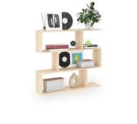 duehome | Estantería Baja, Salon Comedor, Libreria Oficina, Separador Ambientes, Modelo Zoe Low, Color Roble Canadian, Medidas: 110 cm (Ancho) x 97 cm (Alto) x 24 cm (Fondo)