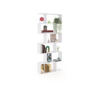 duehome - Estantería de diseño escalonado vertical 192 cm Zoe High Glossy white