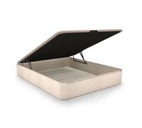 duehome | Luxury, Canapé Abatible con Almacenaje, Base Tapizada, Acabado en Artico, Medidas: 150 cm (Ancho) x 190 cm (Largo) x 31 cm (Alto)