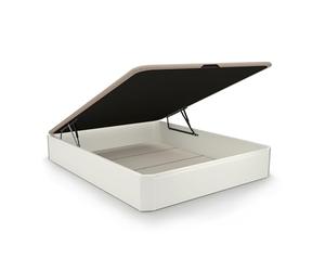 duehome | Luxury, Canapé Abatible con Almacenaje, Base Tapizada, Acabado en Blanco, Medidas: 150 cm (Ancho) x 190 cm (Largo) x 31 cm (Alto)