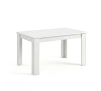 duehome - Mesa comedor extensible Sira con diseño minimalista y estética sofisticada, medidas ajustables (123-173 cm), sistema suave y estable para hasta 6 personas, colores versátiles White artik