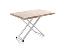 Mesa de centro elevable Lada Fit White - oak