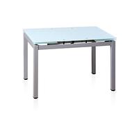 duehome | Mesa de Cocina Extensible, Mesa Comedor Extensible, Mesa salón o Cocina, Modelo Chef, Acabado en Gris y Blanco, Medidas: 100-170 cm (Largo) x 70 cm (Ancho) x 75 cm (Alto)