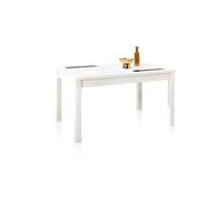 duehome - Mesa de comedor extensible Nuka White