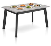 duehome - Mesa de comedor Naira 140 Black cement
