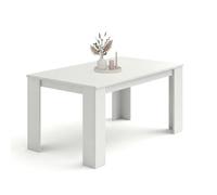 duehome | Mesa de Comedor, Mesa Fija, Modelo Naya, Acabado en Blanco Artik, Medidas: 140 cm (Largo) x 80 cm (Ancho) x 75 cm (Alto)