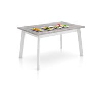 duehome - Mesa de comedor Naira 140 White cement