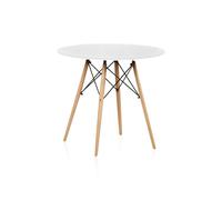duehome - Mesa de comedor redonda Tower White