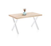 Duehome -Mesa de comedor X-Loft 140 Wild oak - white 140x80