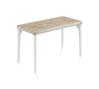 duehome Mesa Estudio, Escritorio Compacto, Mesa PC, Modelo Padma, Acabado en Roble y Blanco, Medidas: 120 cm (Largo) x 60 cm (Ancho) x 76 cm (Alto)