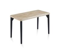 duehome Mesa Estudio, Escritorio Compacto, Mesa PC, Modelo Padma, Acabado en Roble y Negro, Medidas: 120 cm (Largo) x 60 cm (Fondo) x 76 cm (Alto)