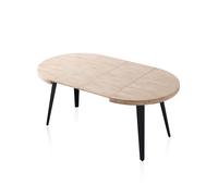duehome - Mesa redonda extensible Berg 120 Black - oak