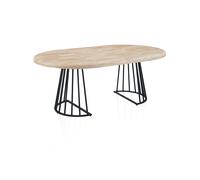 duehome - Mesa redonda extensible Meztil Black - oak