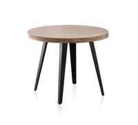 duehome - Mesa redonda fija Berg Honey Oak-Black