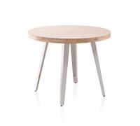 duehome - Mesa redonda fija Berg Oak - white