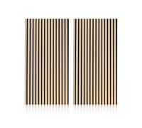 duehome |Noiseless, Pack 2 Paneles Termo-Acústicos, Panel Aislante, Revestimiento Decorativo, Acabado en Roble con Base en Negro, Medidas: 60 cm (Ancho) x 120 cm (Alto) x 2,2 cm (Fondo)