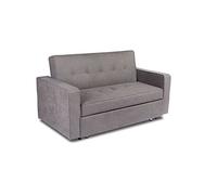 duehome Nuevo Sillon Cama, Sillon 3 Posiciones, Asiento de Descanso, Modelo Soren, Acabado en Tejido Color Gris (Sofá Cama)