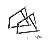 duehome | Pack 2 Hidraulicos de 1100NW + Arco de Agarre, Juego de 2 Bisagras para Canapes Abatibles, Acabado en Negro