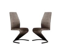 duehome | Pack 2 Sillas de Comedor, Salon o Cocina, Silla Tapizada en Tela Jarama Color Marengo, Modelo Rin, Medidas: 45 cm (Ancho) x 64 cm (Fondo) x 100 cm (Alto)