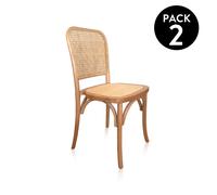 Pack 2 sillas de comedor Toscana Rattan - clear