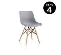 duehome - Pack 4 sillas de comedor Fredo Gray