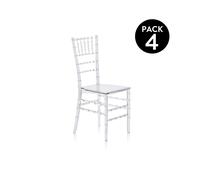 Pack 4 sillas de comedor Tyra Transparent