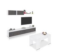 duehome - Pack salón con mesa de centro Arlet Plus V2 White artik - rust